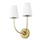 Z-Lite Shannon Wall Sconce, 2-Light, 12.75 In.W x 7.25 In.L x 17 In.H, Rubbed Brass/white 3040-2S-RB - alternate 4